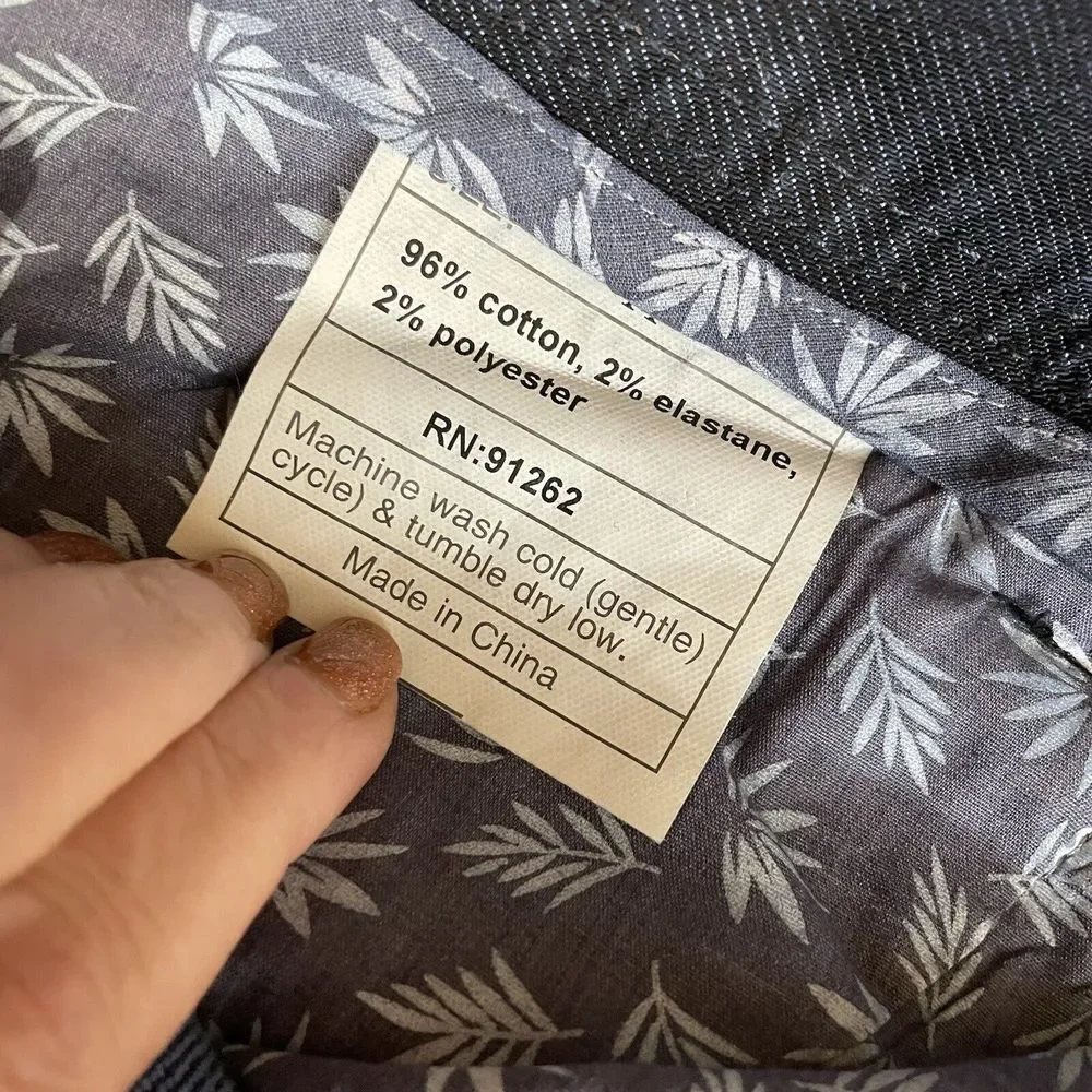 Enzo Tovare Jeans Dark Wash Denim Straight Leg Pants Mens Size 44 x‎ 28